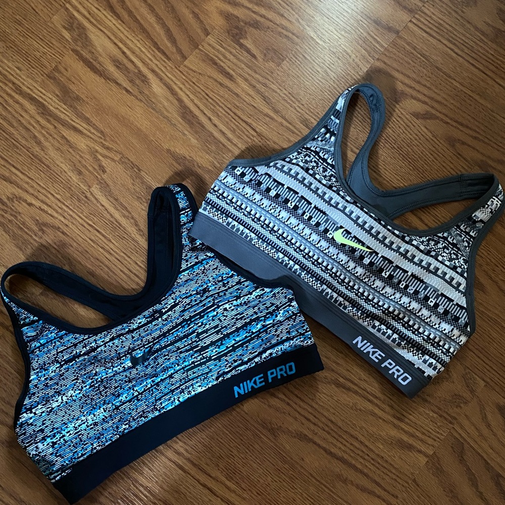 TWO Nike Pro Sports Bras